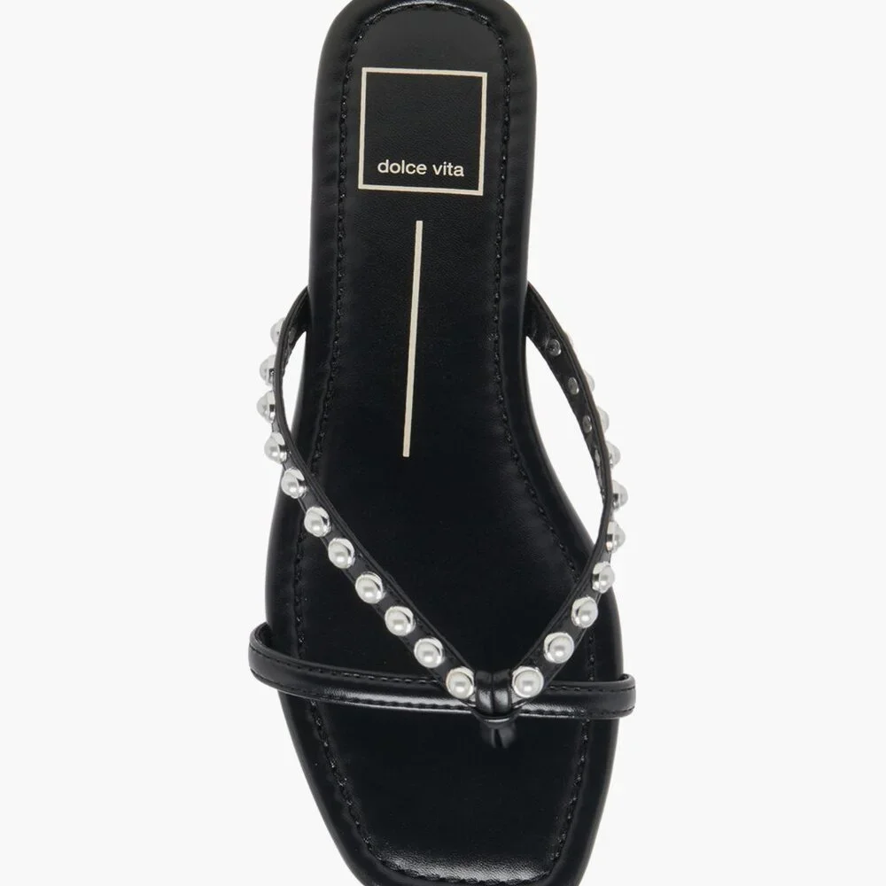Dolce Vita Women's Lucca Imitation Pearl Flip Flop Size 8 New - Picture 8 of 16